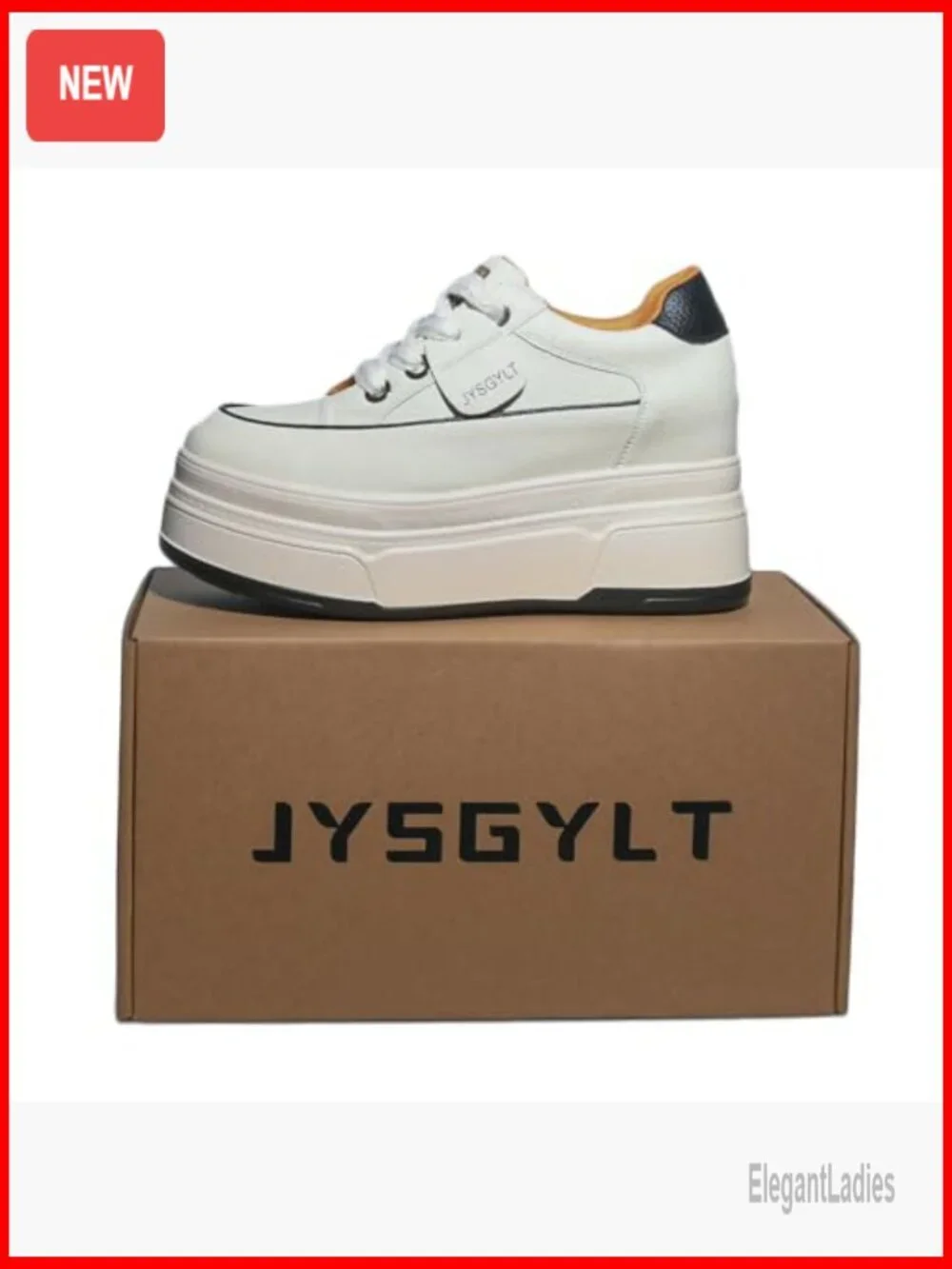 Platform Sneakers with 3-3.5 Inch Heel, Cushioned Arch Support, Non-Slip Sole